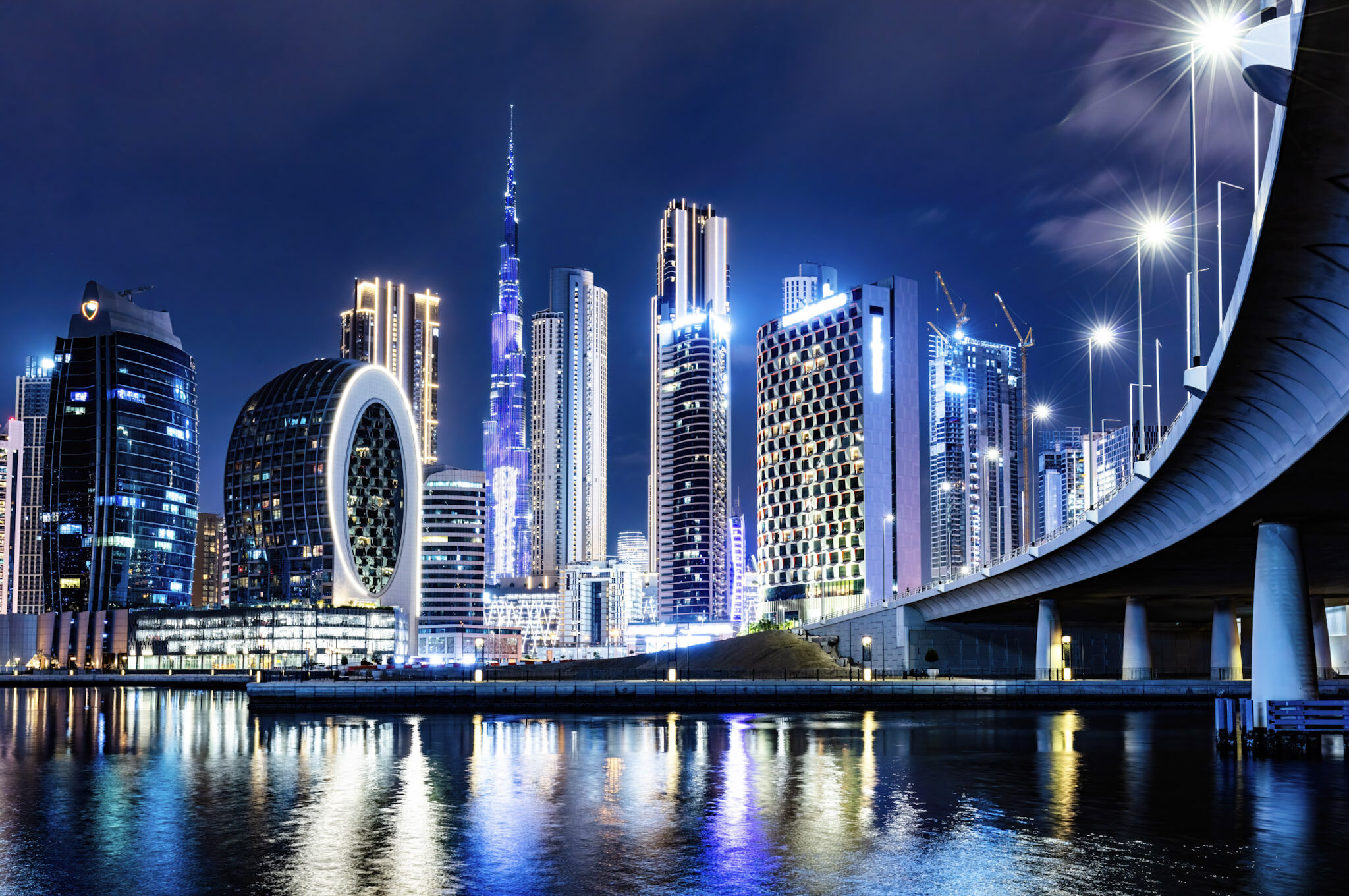 2 skyscrapers skyline of dubai uae downtown with bur 2023 11 27 05 15 39 utc